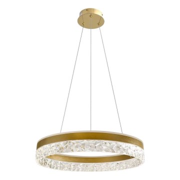 LED-kattokruunu vaijerilla FROZI LED/32W/230V, halkaisija 50 cm, kultainen