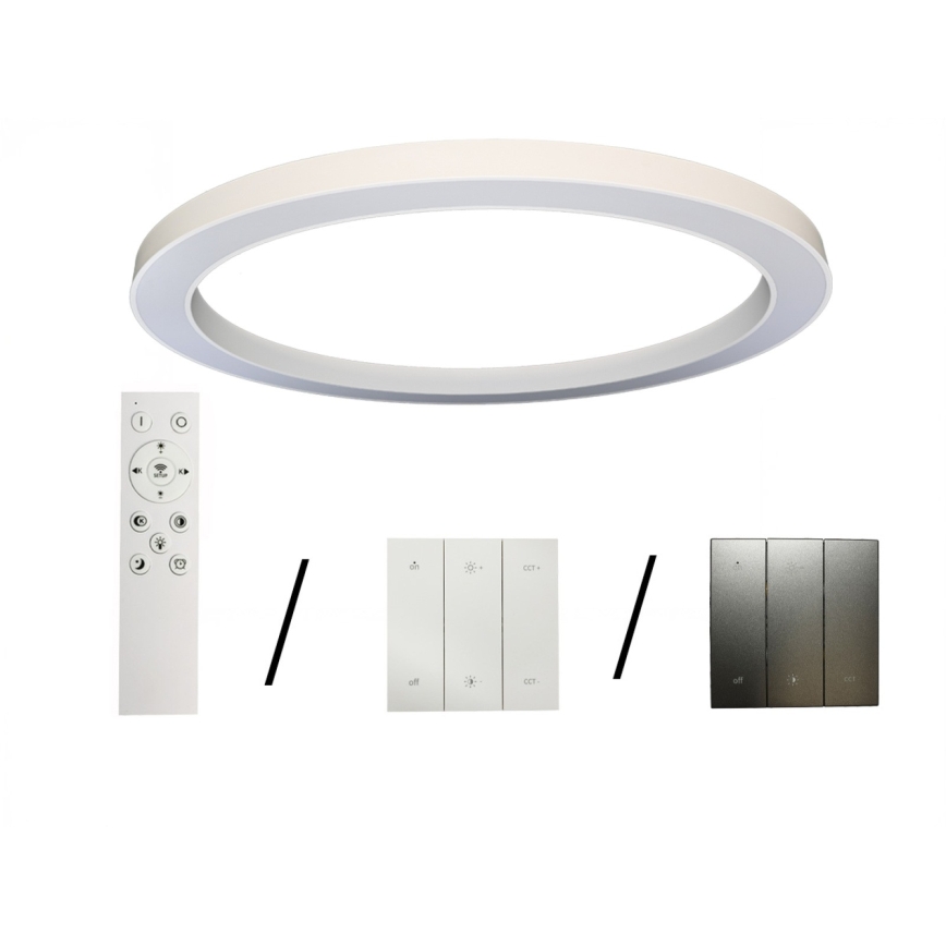 LED-kattovalaisin 115 W, 230 V, 3000/4000/6500 K, Ø 120 cm, valkoinen