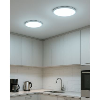 LED-kattovalaisin, 18 W, 230 V, 3000/4000/6500 K, Ø 23 cm, valkoinen