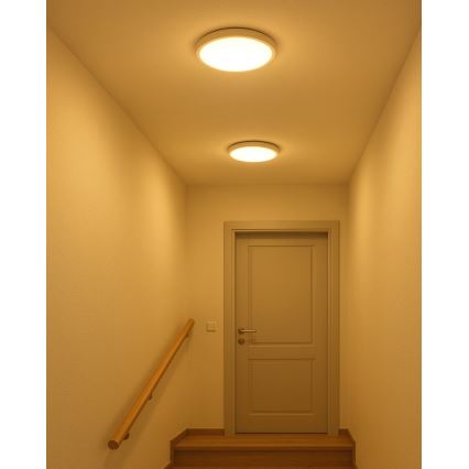 LED-kattovalaisin, 18 W, 230 V, 3000/4000/6500 K, Ø 23 cm, valkoinen