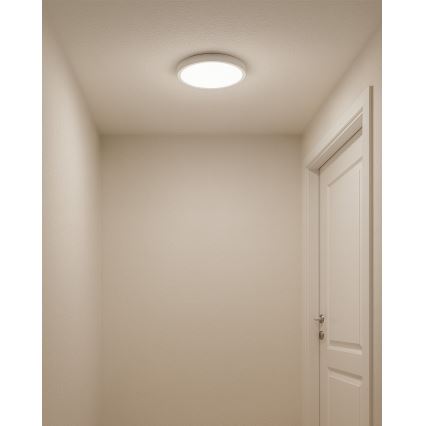 LED-kattovalaisin, 18 W, 230 V, 3000/4000/6500 K, Ø 23 cm, valkoinen