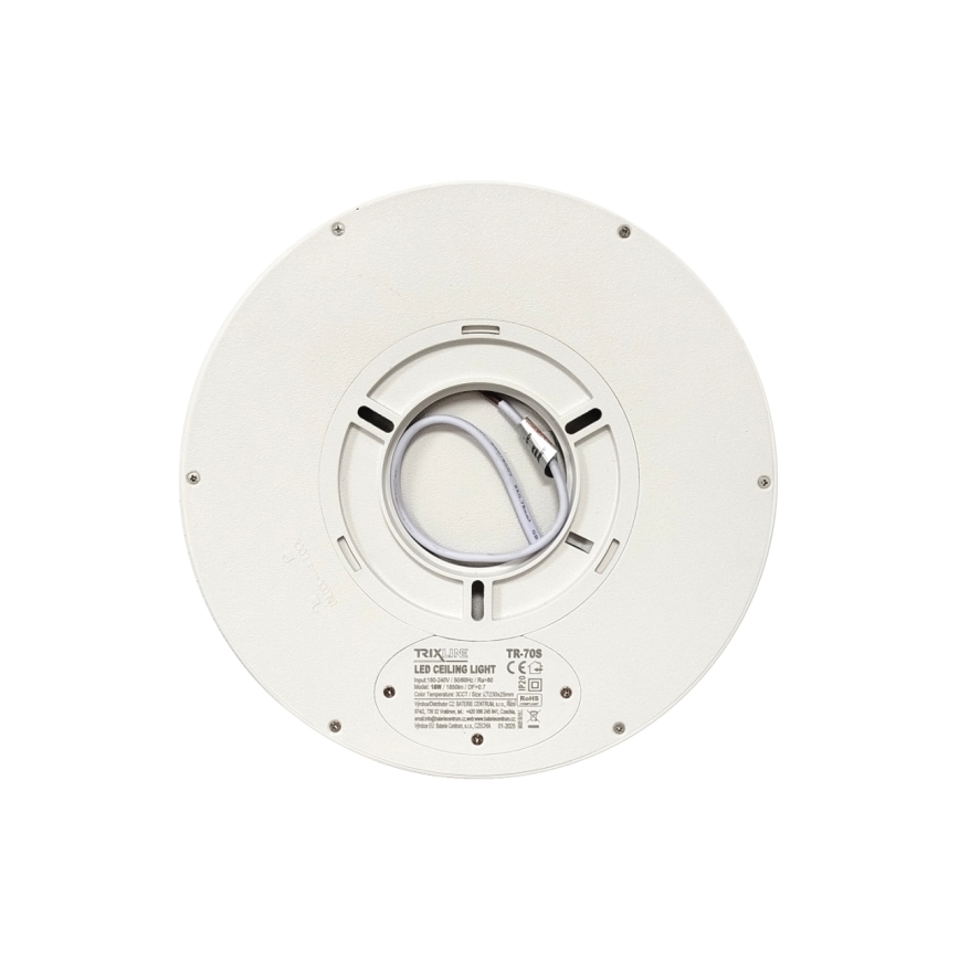 LED-kattovalaisin, 18 W, 230 V, 3000/4000/6500 K, Ø 23 cm, valkoinen