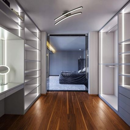 LED-kattovalaisin 2 x LED / 6 W / 230 V / 3000 K musta