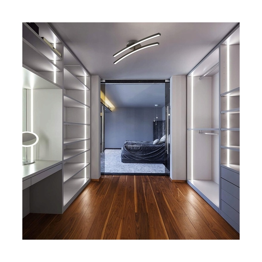 LED-kattovalaisin 2 x LED / 6 W / 230 V / 3000 K musta