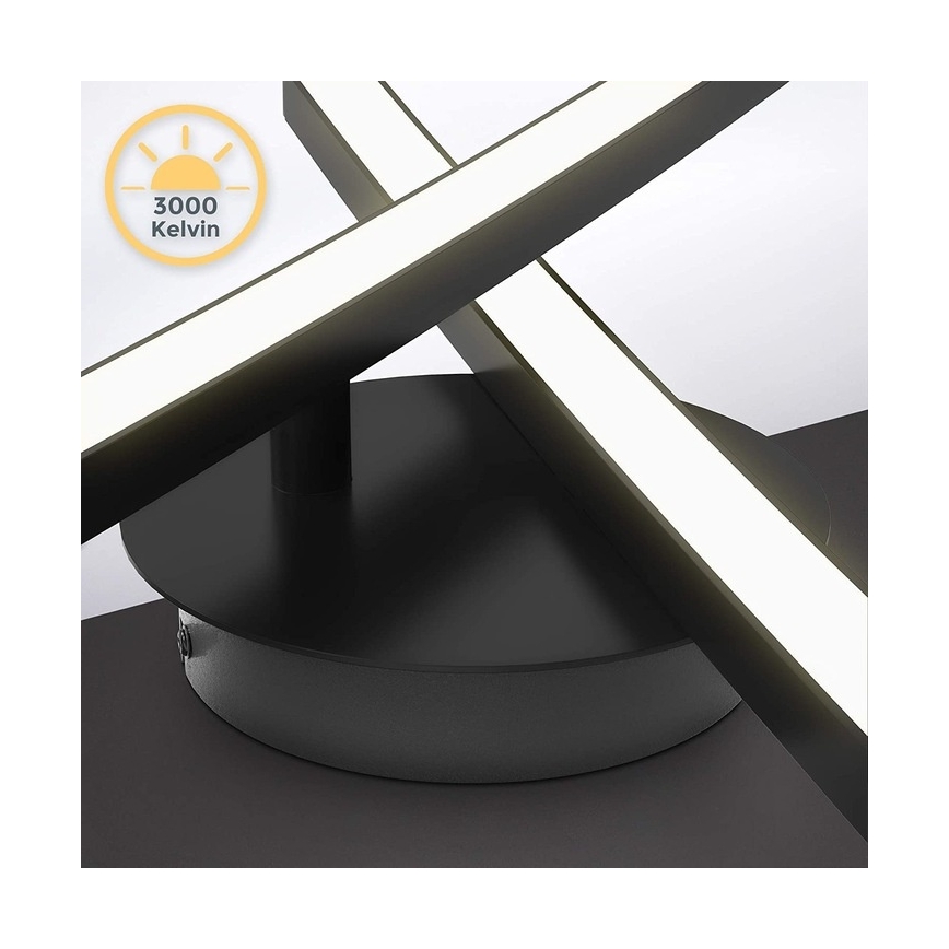 LED-kattovalaisin 2 x LED / 6 W / 230 V / 3000 K musta