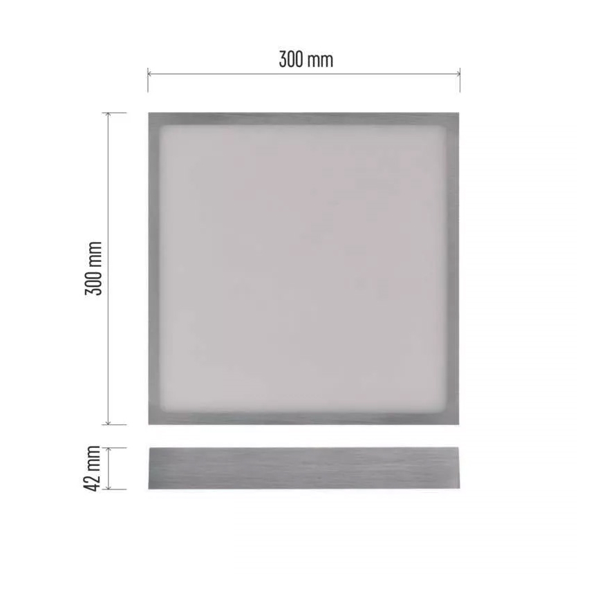 LED Kattovalaisin NEXXO LED/28,5W/230V 3000/3500/4000K 30x30 cm mattakromi