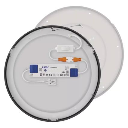 LED Kattovalaisin NEXXO LED/28,5W/230V 3000/3500/4000K halkaisija 30 cm musta