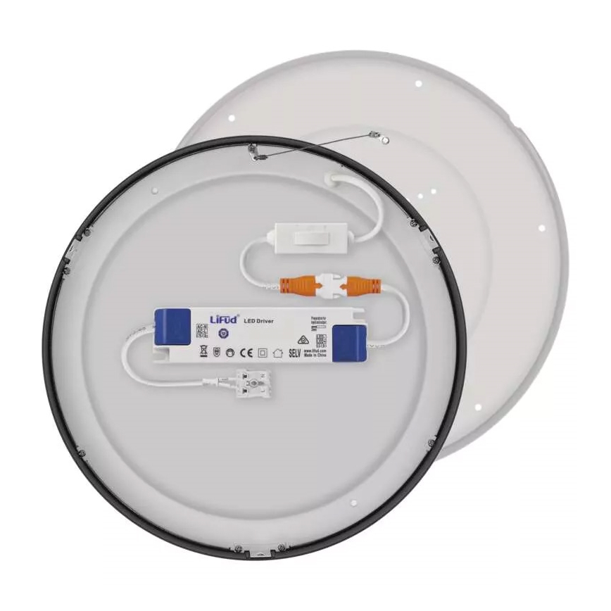 LED Kattovalaisin NEXXO LED/28,5W/230V 3000/3500/4000K halkaisija 30 cm musta