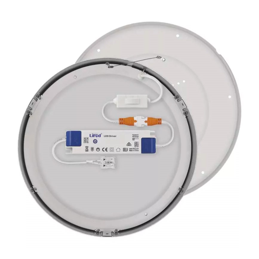 LED Kattovalaisin NEXXO LED/28,5W/230V 3000/3500/4000K halkaisija 30 cm kiiltävä kromi