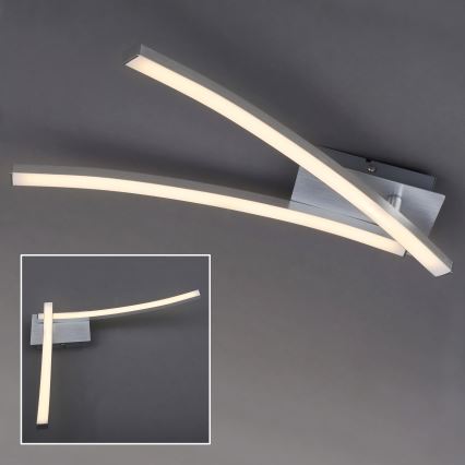 LED-kattovalaisin 2xLED/6W/230V 3000K mattakromi