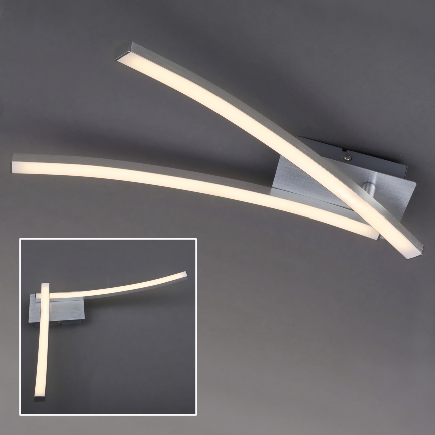 LED-kattovalaisin 2xLED/6W/230V 3000K mattakromi
