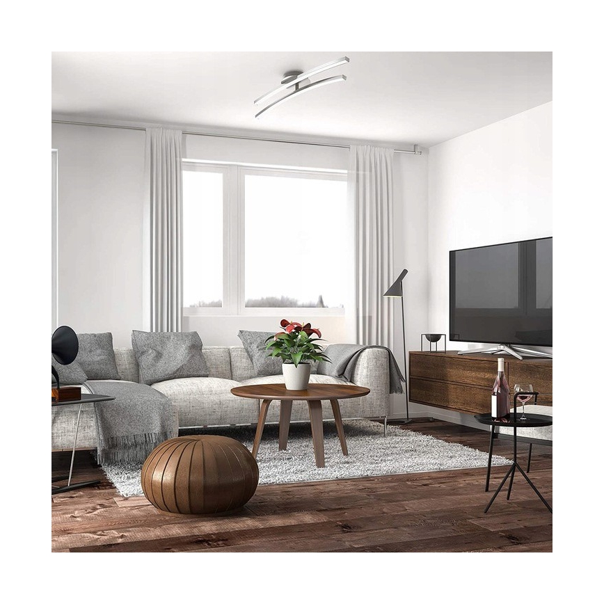 LED Kattovalaisin 2xLED/6W/230V kiiltävä kromi