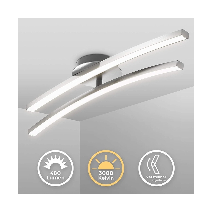 LED Kattovalaisin 2xLED/6W/230V kiiltävä kromi