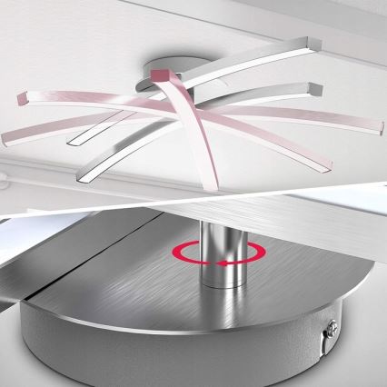 LED Kattovalaisin 2xLED/6W/230V kiiltävä kromi