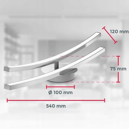 LED Kattovalaisin 2xLED/6W/230V kiiltävä kromi
