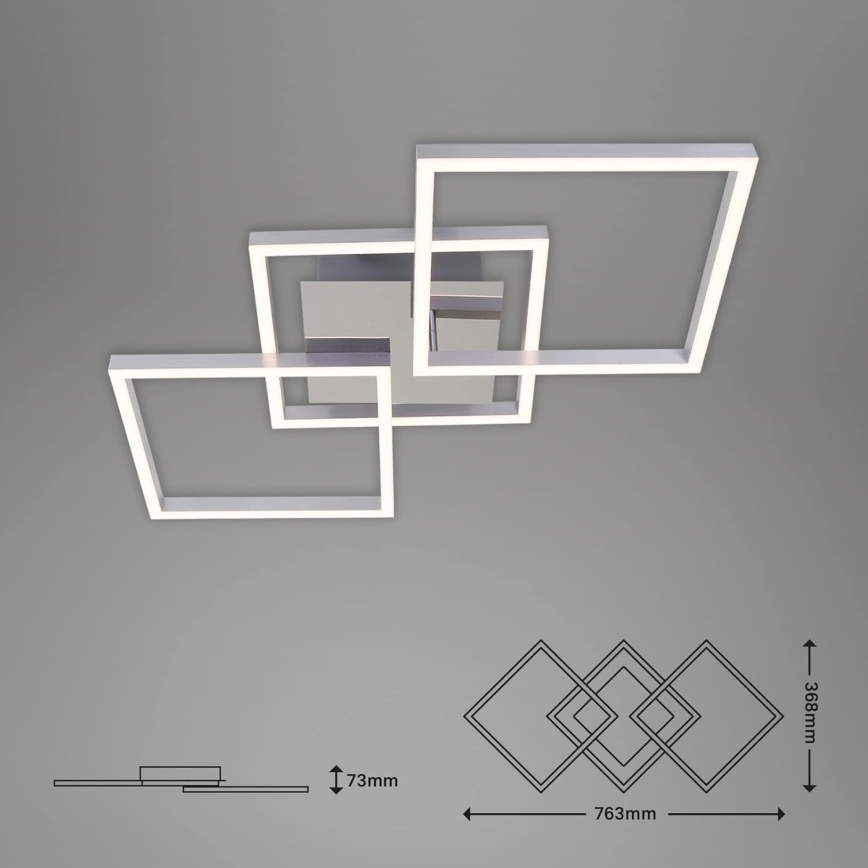 LED-kattovalaisin 33W/230V 3000K mattakromi