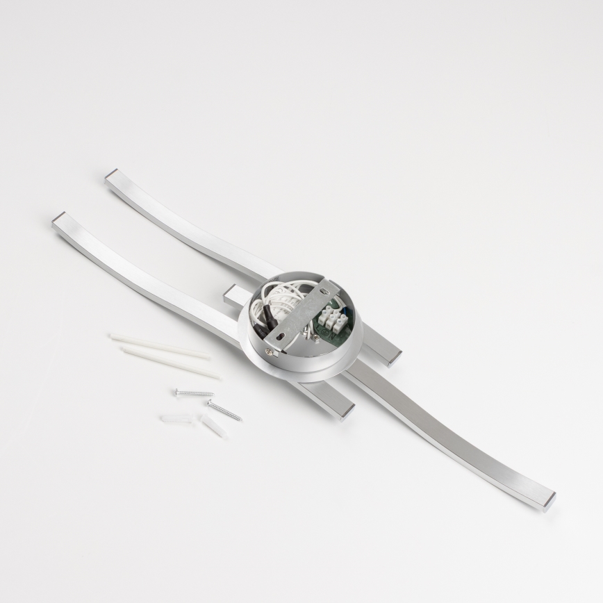 LED-kattovalaisin 3xLED/6W/230V 3000K hopeanvärinen