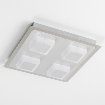 LED-kattovalaisin 4xLED/5W/230V 3000K 28x28 cm mattakromi