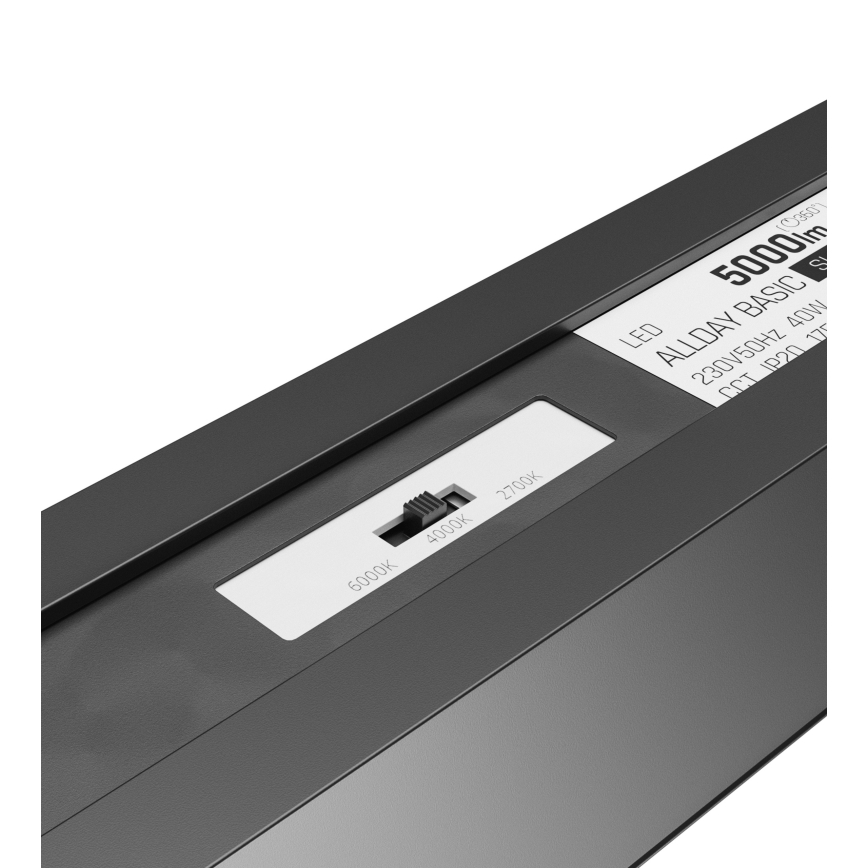 LED-kattovalaisin ALLDAY BASIC LED/40W/230V 2700/4000/6000K musta