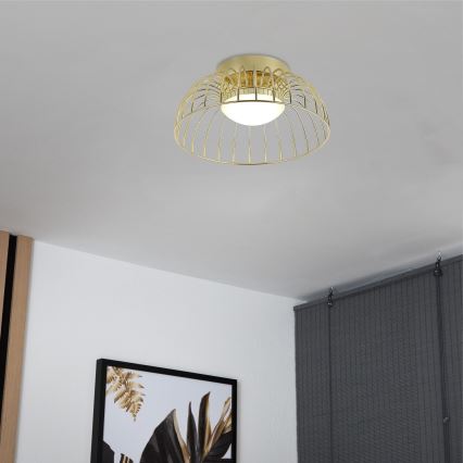 LED-kattovalaisin BETSY LED/12W/230V halkaisija 25 cm kultainen