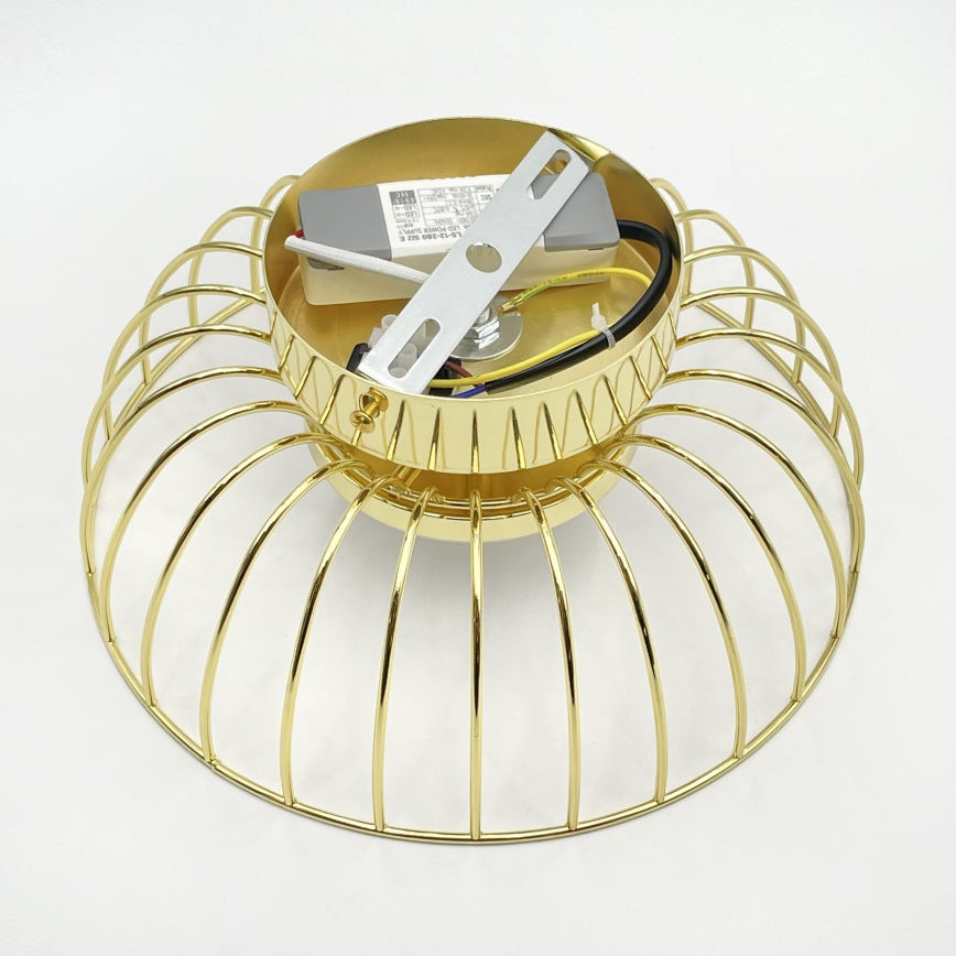 LED-kattovalaisin BETSY LED/12W/230V halkaisija 25 cm kultainen