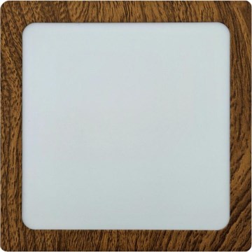 LED-kattovalaisin BLOCK LED/12W/230V 4200K 16,3x16,3 cm ruskea