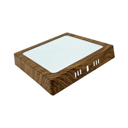 LED-kattovalaisin BLOCK LED/12W/230V 4200K 16,3x16,3 cm ruskea