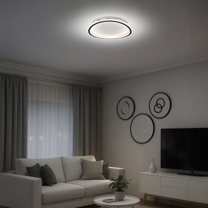 LED-kattovalaisin CALI, 30 W / 230 V, halkaisija 40 cm, musta