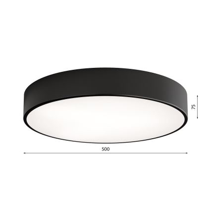 LED Kattovalaisin CLEO LED/69W/230V 3000K Ø 50 cm musta
