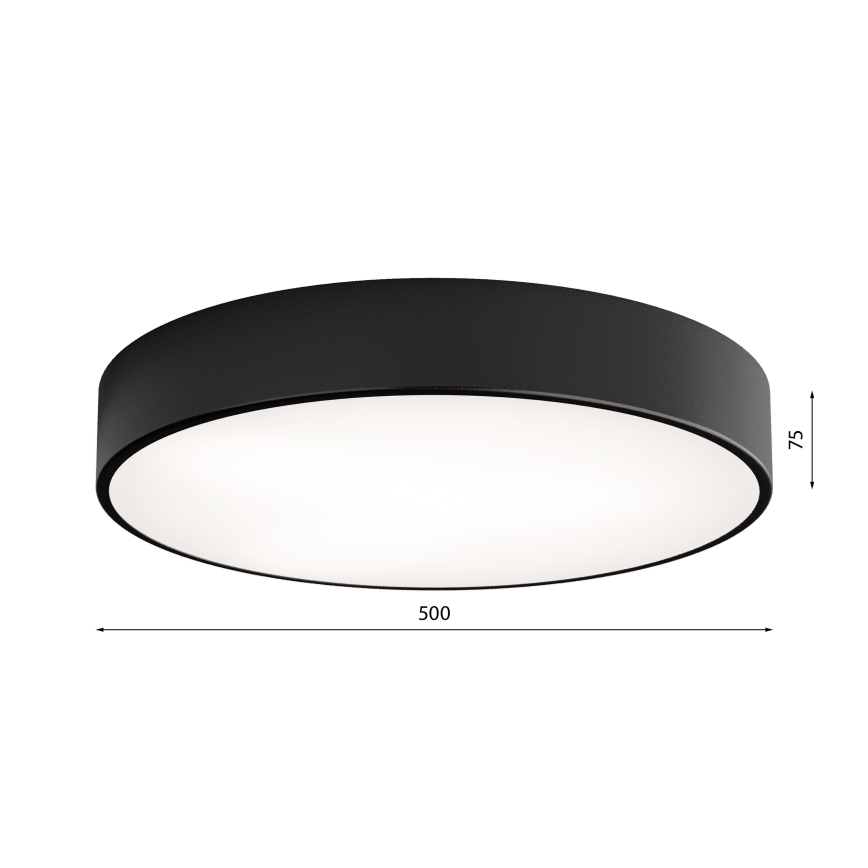 LED Kattovalaisin CLEO LED/69W/230V 4000K Ø 50 cm musta