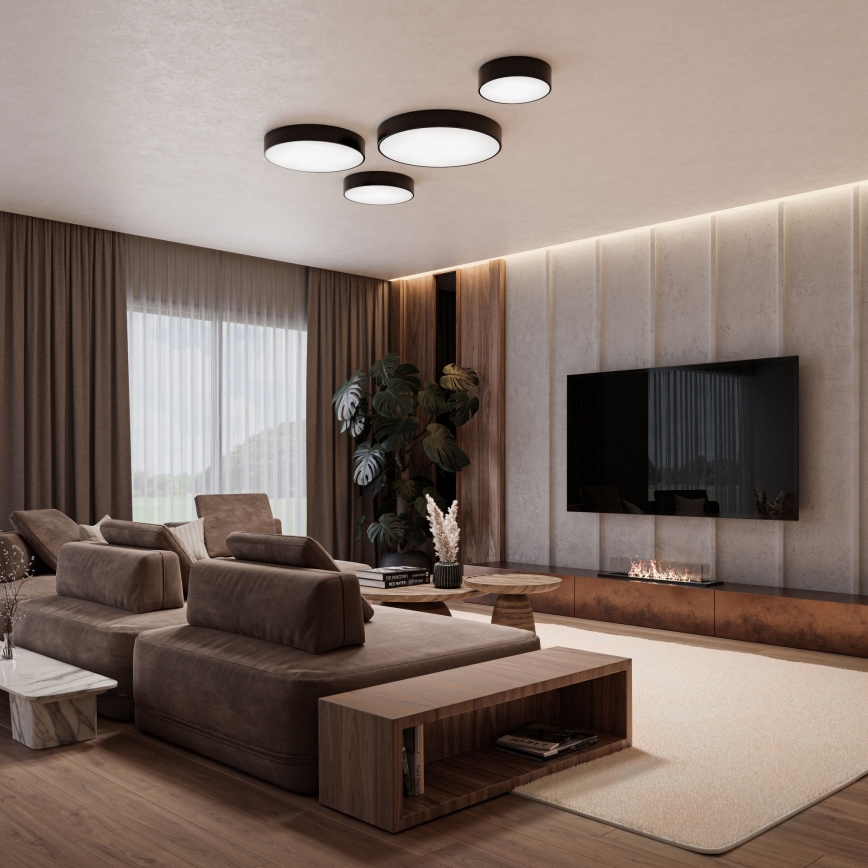 LED Kattovalaisin CLEO LED/24W/230V 3000K halkaisija 30 cm musta