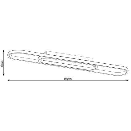 LED-kattovalaisin CORDOBA LED/26W/230V musta