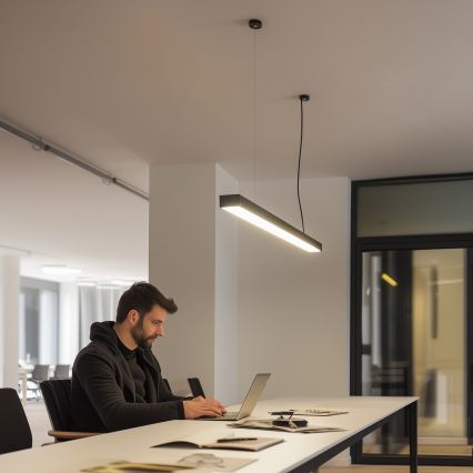 LED Kattoasennettava riippuvalaisin CYNIDECO LED/45W/230V 4000K musta