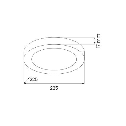 LED-kattovalaisin EVORA LED/18W/230V 3000/4000/6000K halkaisija 22,5 cm musta