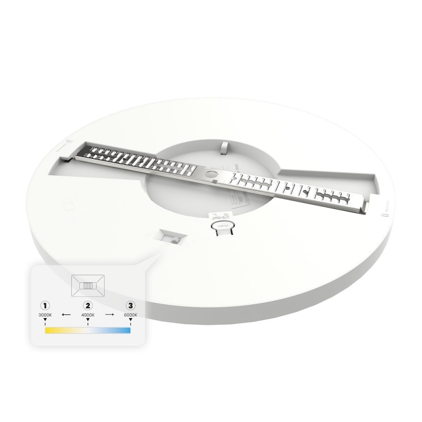 LED-kattovalaisin EVORA LED/18W/230V 3000/4000/6000K ø 22,5 cm valkoinen