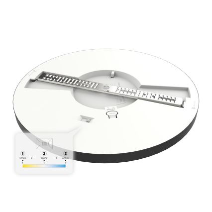 LED-kattovalaisin EVORA LED/24W/230V 3000/4000/6000K Ø 30 cm musta
