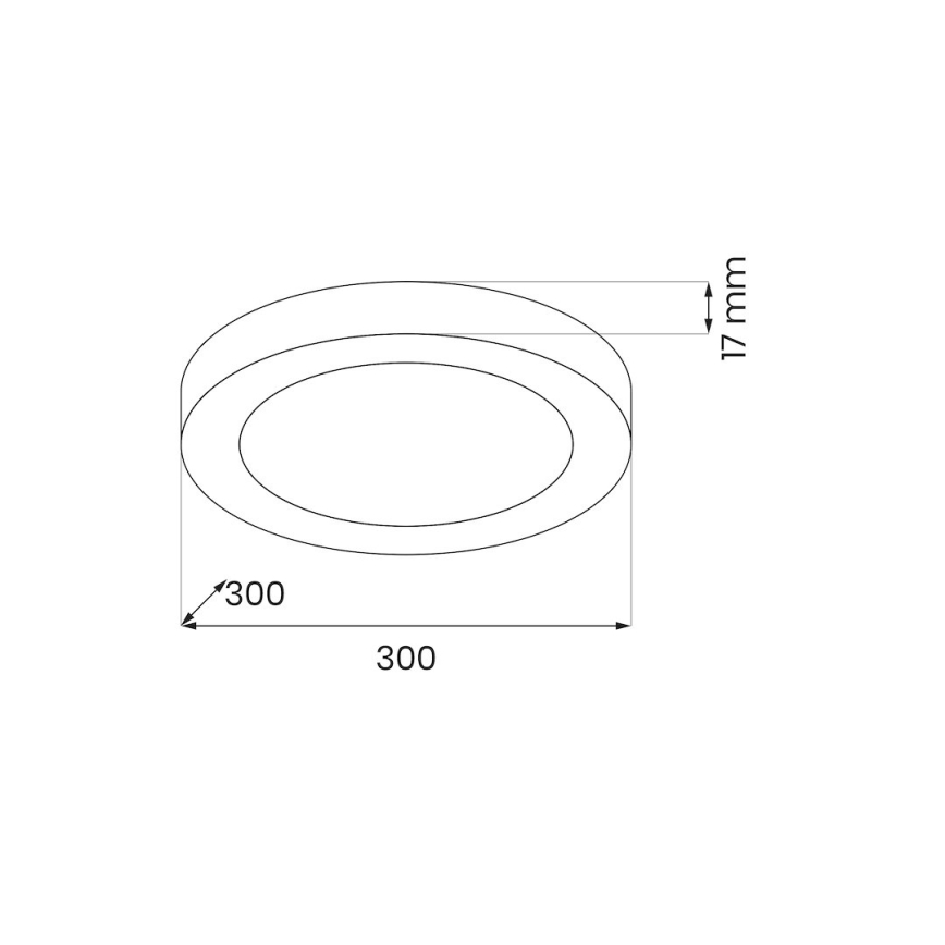 LED-kattovalaisin EVORA LED/24W/230V 3000/4000/6000K Ø 30 cm valkoinen