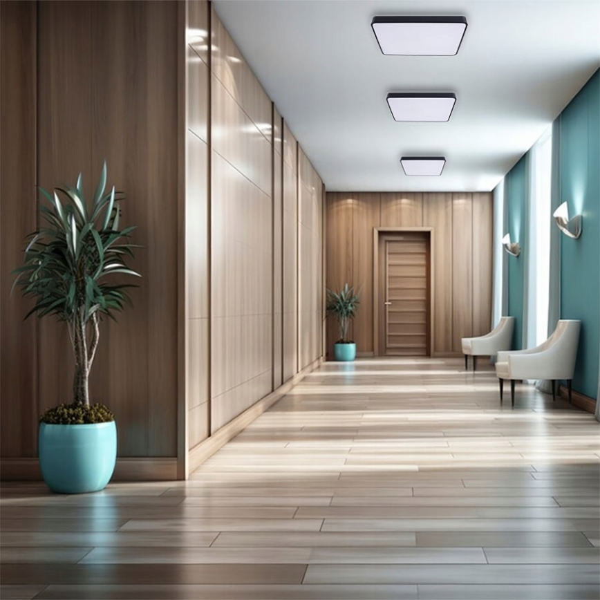 LED-kattovalaisin FELIZ LED/40W/230V 4000K 40x40 cm musta