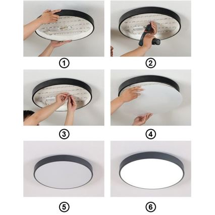 LED-kattovalaisin FELIZ LED/50W/230V 4000K halkaisija 50 cm musta