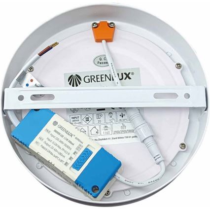 LED-kattovalaisin FENIX LED/12W/230V 2900/3900/5800K halkaisija 16,8 cm valkoinen