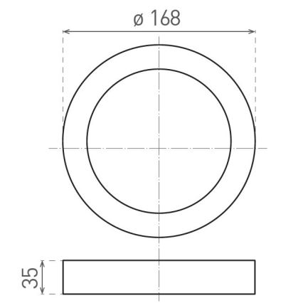 LED-kattovalaisin FENIX LED/12W/230V 2900/3900/5800K halkaisija 16,8 cm valkoinen