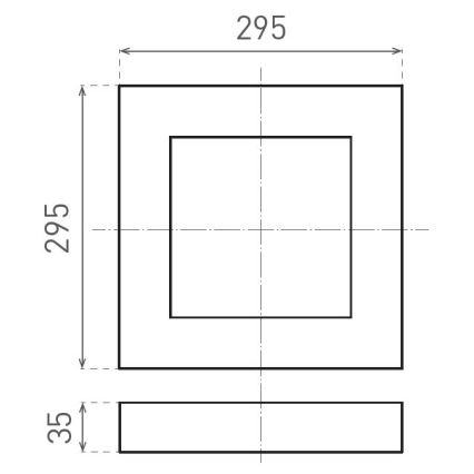 LED-kattovalaisin FENIX LED/24W/230V 2900/3900/5800K 29,5x29,5 cm valkoinen