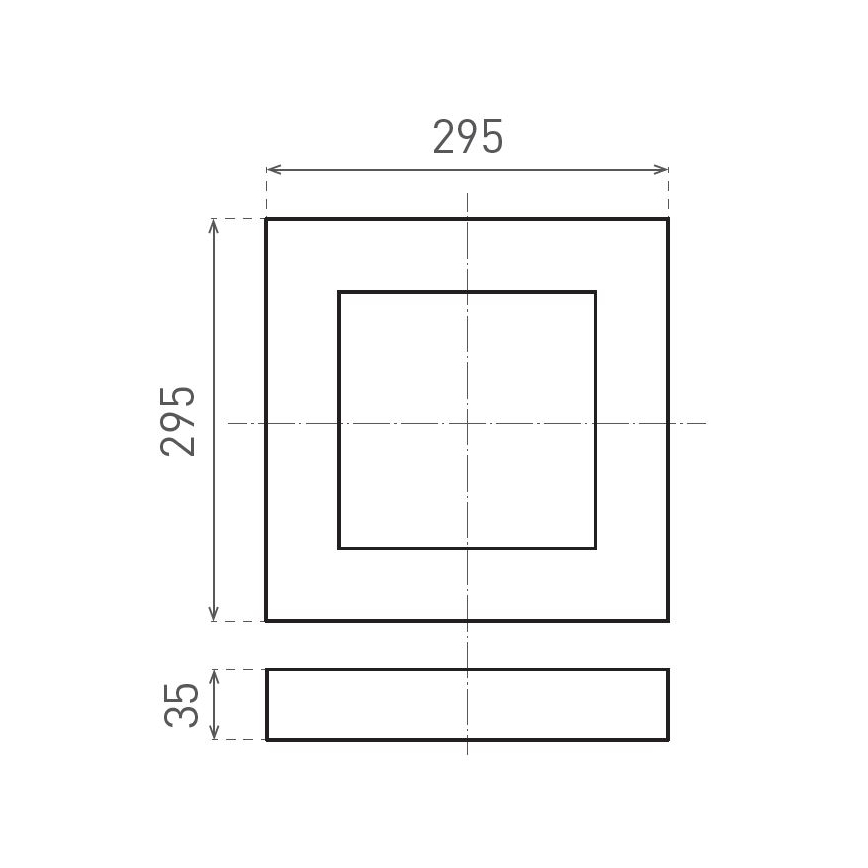 LED-kattovalaisin FENIX LED/24W/230V 2900/3900/5800K 29,5x29,5 cm valkoinen