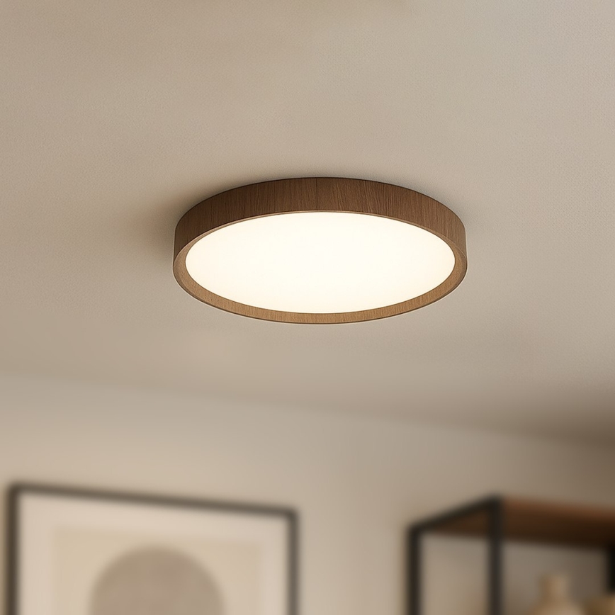 LED-kattovalaisin FOREST LED/24W/230V halkaisija 39 cm ruskea