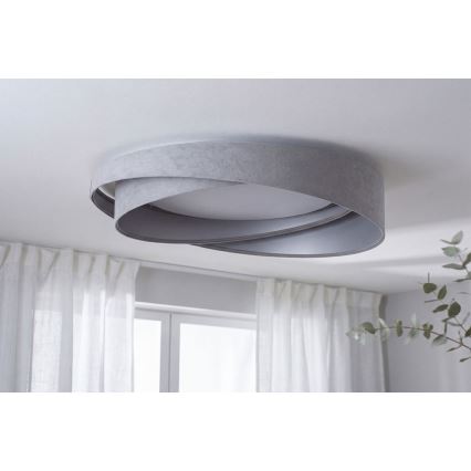 LED-kattovalaisin GALAXY MODERN LED/24W/230V, halkaisija 55 cm, harmaa/hopea