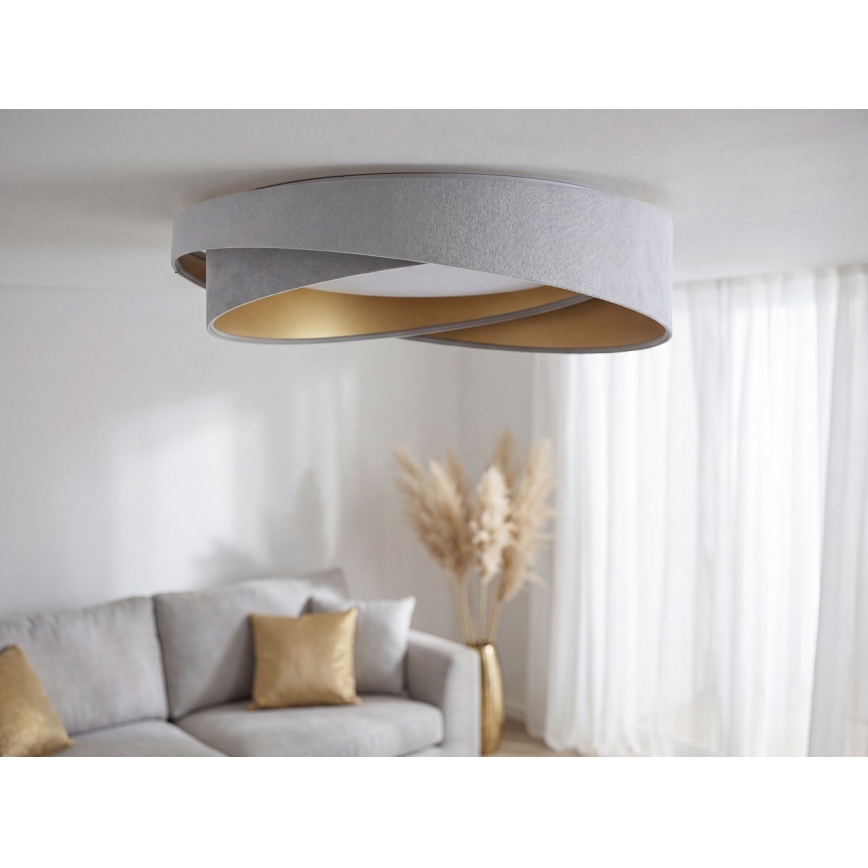 LED-kattovalaisin GALAXY MODERN LED/24W/230V halkaisija 55 cm harmaa/kulta
