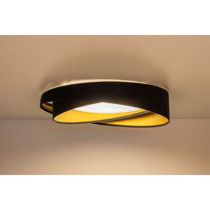 LED-kattovalaisin GALAXY MODERN LED/24W/230V, halkaisija 55 cm, musta/kultainen