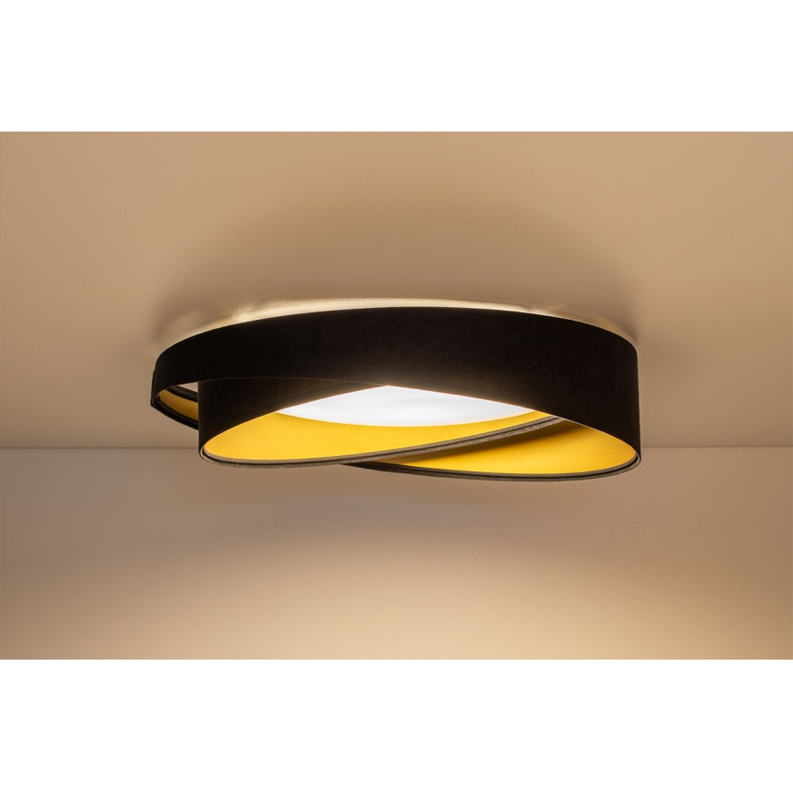 LED-kattovalaisin GALAXY MODERN LED/24W/230V, halkaisija 55 cm, musta/kultainen