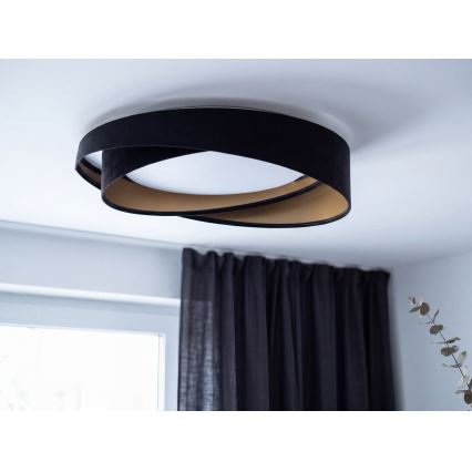 LED-kattovalaisin GALAXY MODERN LED/24W/230V, halkaisija 55 cm, musta/kultainen