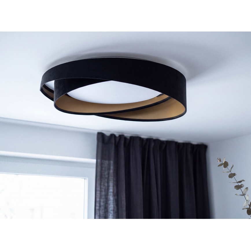 LED-kattovalaisin GALAXY MODERN LED/24W/230V, halkaisija 55 cm, musta/kultainen